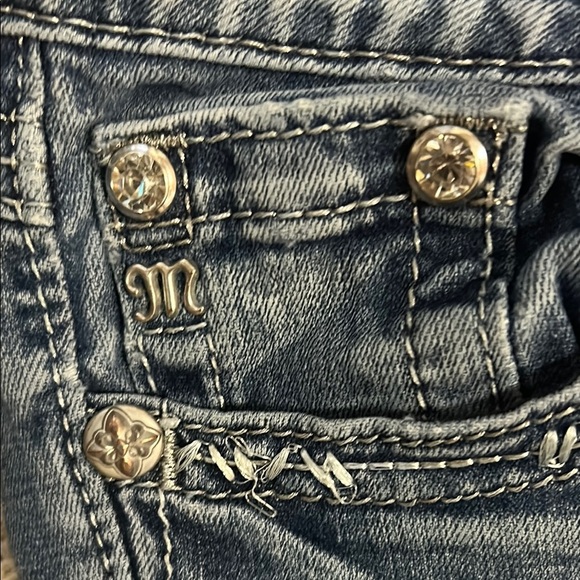 Miss Me Blue Boot Cut Jeans with Classic Fade - Picture 5 of 10